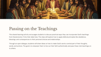 Deuteronomy 11: A Teaching Unit