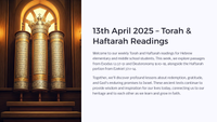 Weekly Torah & Haftarah Readings - 13th April 2025