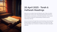 Weekly Torah & Haftarah Readings - 26th April 2025