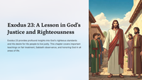 Eksodus 23: 'n Les in God se Geregtigheid en Geregtigheid
