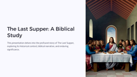 Easter Unit Lesson 4: The Last Supper
