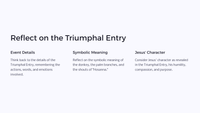 Easter Unit Lesson 3: The Triumphal Entry