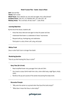 GoFindGod Curriculum | Kindergarten Term 1 – Week 9