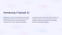2 Samuel 11 - Versoeking en sonde: Die verhaal van Dawid en Batseba