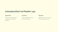 "He Heals the Brokenhearted": A Study of Psalm 147:3