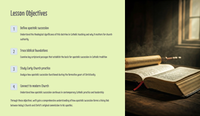 Lesson 2 - Exploring the Catholic Church: Apostolic Succession: From Christ to Conclave