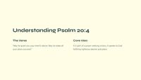 Psalm 20:4: A Teaching Unit