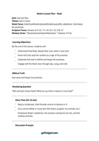 GoFindGod Curriculum | Kindergarten Term 1 – Week 6