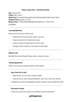 GoFindGod Curriculum | Kindergarten Term 1 – Week 3