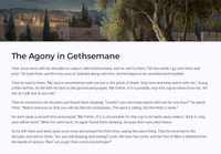 Easter Unit Lesson 5: Jesus in the Garden of Gethsemane