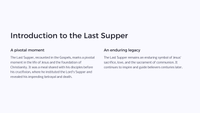 Easter Unit Lesson 4: The Last Supper