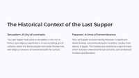 Easter Unit Lesson 4: The Last Supper