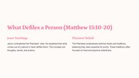 Exploring Matthew 15:1-39