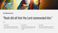 GoFindGod Curriculum | Grade 1 - Term 1 – Week 2 - Noah and the Ark Noah and the Ark: A Story of Faith and Obedience