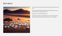 GFG Curriculum- Grade 5 -Term 1 – Week 4 - Manna and Water in the Wilderness