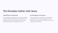 Easter Unit Lesson 4: The Last Supper