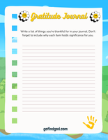 Gratitude Journal for Kids