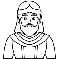 Old Testament Biblical Character Colouring Template