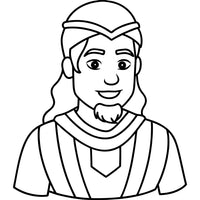 Old Testament Biblical Character Colouring Template