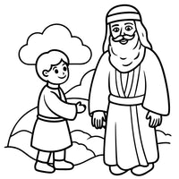 Old Testament Biblical Character Colouring Template