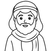 Old Testament Biblical Character Colouring Template