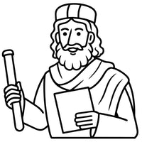 Old Testament Biblical Character Colouring Template