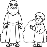 Old Testament Biblical Character Colouring Template