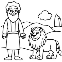 Old Testament Biblical Character Colouring Template