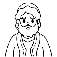 Old Testament Biblical Character Colouring Template