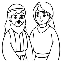 Old Testament Biblical Character Colouring Template