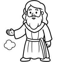 Old Testament Biblical Character Colouring Template