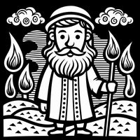 Old Testament Biblical Character Colouring Templates