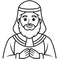 Old Testament Biblical Character Colouring Template