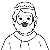 Old Testament Biblical Character Colouring Template