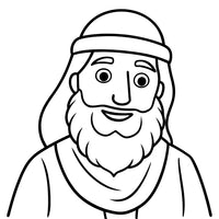 Old Testament Biblical Character Colouring Template