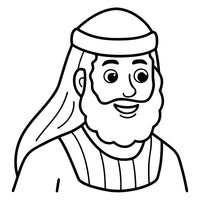 Old Testament Biblical Character Colouring Template