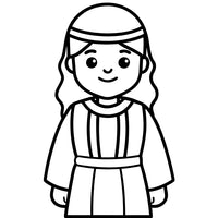 Old Testament Biblical Character Colouring Template