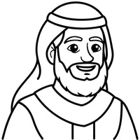 Old Testament Biblical Character Colouring Template