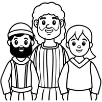 Old Testament Biblical Character Colouring Template