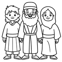 Old Testament Biblical Character Colouring Template