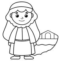 Old Testament Biblical Character Colouring Template