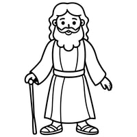 Old Testament Biblical Character Colouring Template