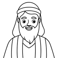 Old Testament Biblical Character Colouring Template