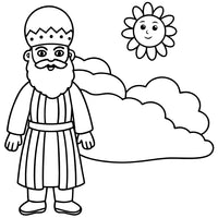 Old Testament Biblical Character Colouring Template