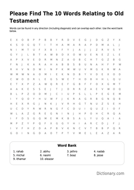 Old Testament Word Search 25