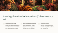 Colossians 4: Living as Christ's Followers