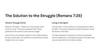 The Struggle of the Christian Life (Romans 7)