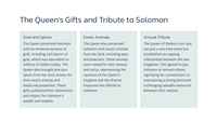 1 Kings 10 - The Queen of Sheba Visits Solomon