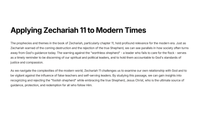 Zechariah 11 - A Teaching Unit