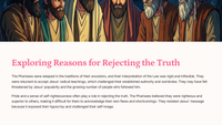 Matthew 23:1-39 -The Hypocrisy of the Pharisees and Teachers of the Law